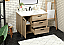 42 inch Modern Fitting Single Bathroom Vanity in Natural Oak with Backsplash Option