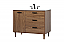 42 inch Modern Fitting Single Bathroom Vanity in Walnut Brown with Backsplash Option