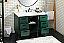 48 inch Modern Fitting Bathroom Vanity in Green with Backsplash Option