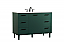 48 inch Modern Fitting Bathroom Vanity in Green with Backsplash Option