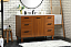 48 inch Modern Fitting Bathroom Vanity in Teak with Backsplash Option