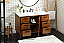 48 inch Modern Fitting Bathroom Vanity in Teak with Backsplash Option