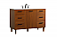 48 inch Modern Fitting Bathroom Vanity in Teak with Backsplash Option