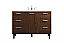 48 inch Modern Fitting Bathroom Vanity in Walnut with Backsplash Option