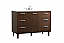 48 inch Modern Fitting Bathroom Vanity in Walnut with Backsplash Option