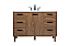 48 inch Modern Fitting Single Bathroom Vanity in Walnut Brown with Backsplash Option