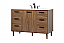 48 inch Modern Fitting Single Bathroom Vanity in Walnut Brown with Backsplash Option