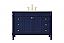 48 inch Modern Fitting Single Bathroom Vanity in Blue with Three Finishes Options and Backsplash Option