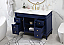 48 inch Modern Fitting Single Bathroom Vanity in Blue with Three Finishes Options and Backsplash Option