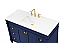 48 inch Modern Fitting Single Bathroom Vanity in Blue with Three Finishes Options and Backsplash Option