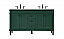 60 inch Modern Fitting Double Bathroom Vanity in Green Product management