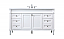 60 inch Modern Fitting Single Bathroom Vanity in Grey with Three Finish Options