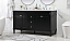 60 inch Modern Fitting Double Bathroom Vanity in Black