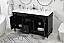 60 inch Modern Fitting Double Bathroom Vanity in Black