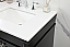 60 inch Modern Fitting Double Bathroom Vanity in Black