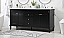 72 inch Modern Fitting Double Bathroom Vanity in Black