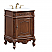 24 In. Modern Fitting Single Bathroom Vanity Set In Coffee