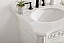 24 inch Modern Fitting Single Bathroom Vanity in Antique White