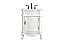 24 inch Single Bathroom Vanity in Antique White with Ivory White Marble