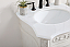 24 inch Single Bathroom Vanity in Antique White with Ivory White Marble