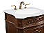 24 inch Single Bathroom Vanity in Coffee with Ivory White Marble