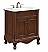 30 inch Single Bathroom Vanity in Teak Color with Ivory White Marble