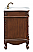 30 inch Single Bathroom Vanity in Teak Color with Ivory White Marble