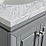 36-inch Carrara White Marble Top Single Sink Bathroom Vanity in Gray