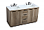 60 Inch Double Bathroom Vanity In Natural Oak