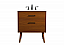 30 inch Single Bathroom Vanity in Teak with Backsplash Option