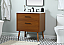 30 inch Single Bathroom Vanity in Teak with Backsplash Option