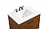 30 inch Single Bathroom Vanity in Teak with Backsplash Option