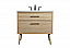 36 inch Single Bathroom Vanity in Mango Wood with Backsplash Option