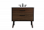 36 inch Single Bathroom Vanity in Walnut with Backsplash Option