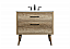 36 inch Single Bathroom Vanity in Natural Oak with Backsplash Option