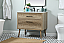 36 inch Single Bathroom Vanity in Natural Oak with Backsplash Option