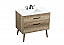 36 inch Single Bathroom Vanity in Natural Oak with Backsplash Option