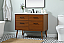 42 inch Single Bathroom Vanity in Teak with Backsplash Option