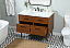 42 inch Single Bathroom Vanity in Teak with Backsplash Option