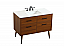 42 inch Single Bathroom Vanity in Teak with Backsplash Option