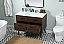 42 inch Single Bathroom Vanity in Walnut with Backsplash Option