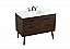 42 inch Single Bathroom Vanity in Walnut with Backsplash Option