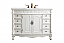 48 inch Single Bathroom Vanity in Antique White with Ivory White Marble