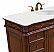 48 inch Single Bathroom Vanity in Teak Color with Ivory White Marble