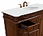 48 inch Single Bathroom Vanity in Teak Color with Ivory White Marble