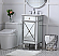 19 in. Single Bathroom Vanity Set in Antique Silver