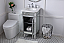 19 in. Single Bathroom Vanity Set in Antique Silver