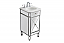 19 in. Single Bathroom Vanity Set in Antique Silver