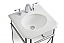 19 in. Single Bathroom Vanity Set in Antique Silver