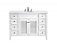 48 inch Single Bathroom Vanity in White with Ivory white Marble